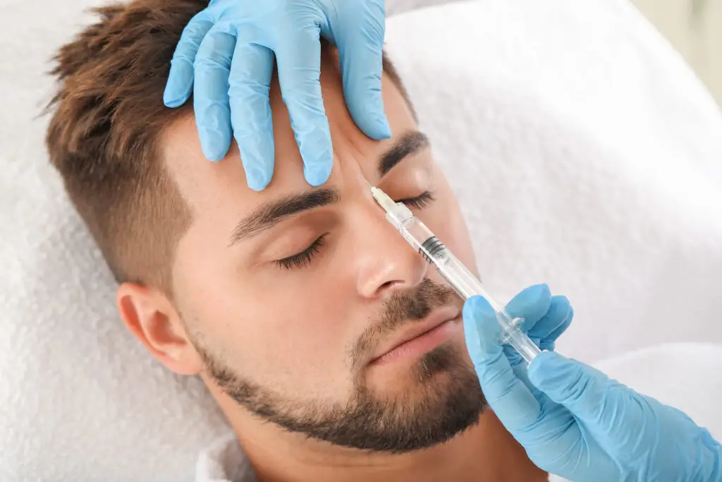 Man getting xeomin injection in miami beach
