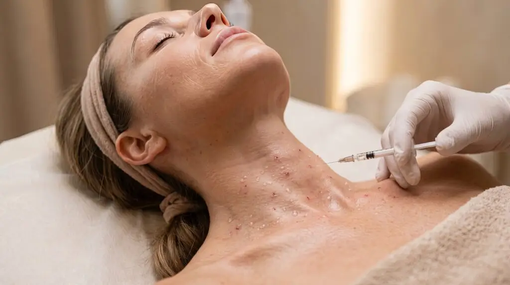 decolletage neck rejuvenation injections miami beach