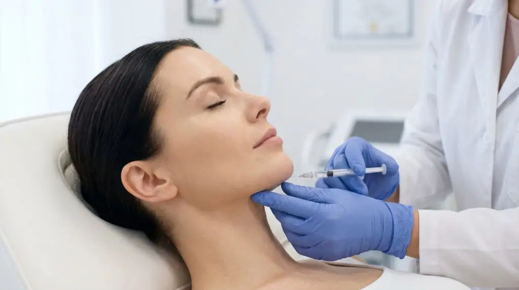 jawline chin filler woman miami beach