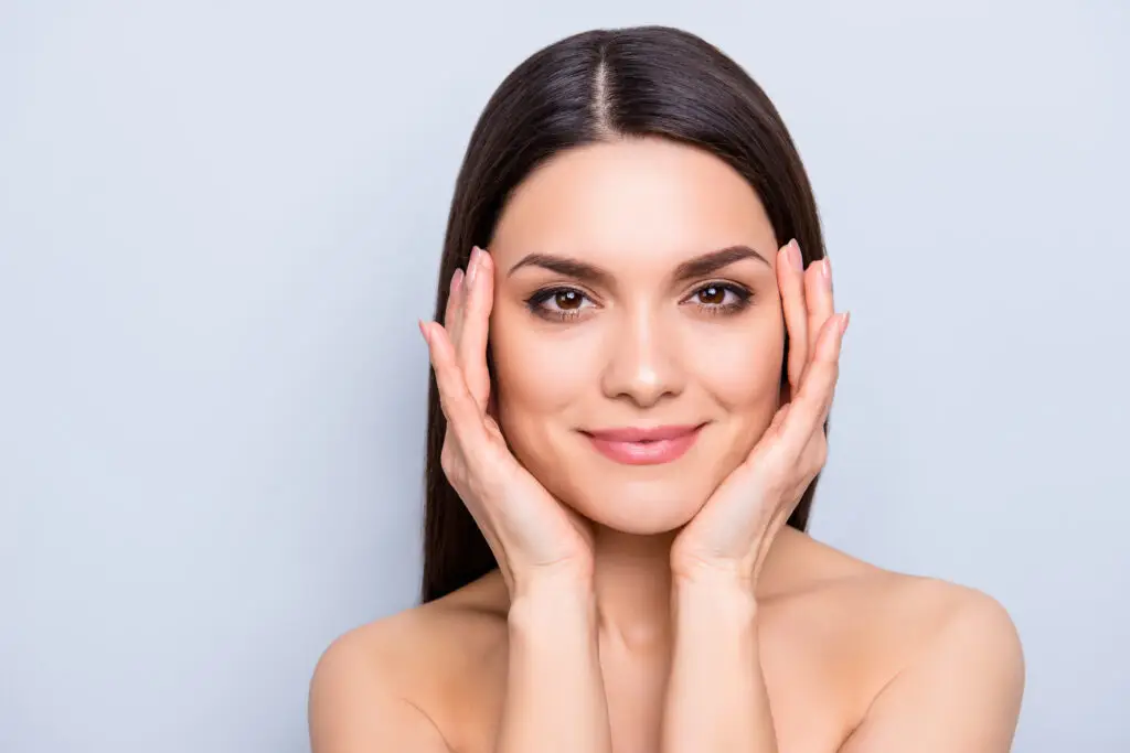 beautiful smiling woman after xeomin injections in Miami Beach